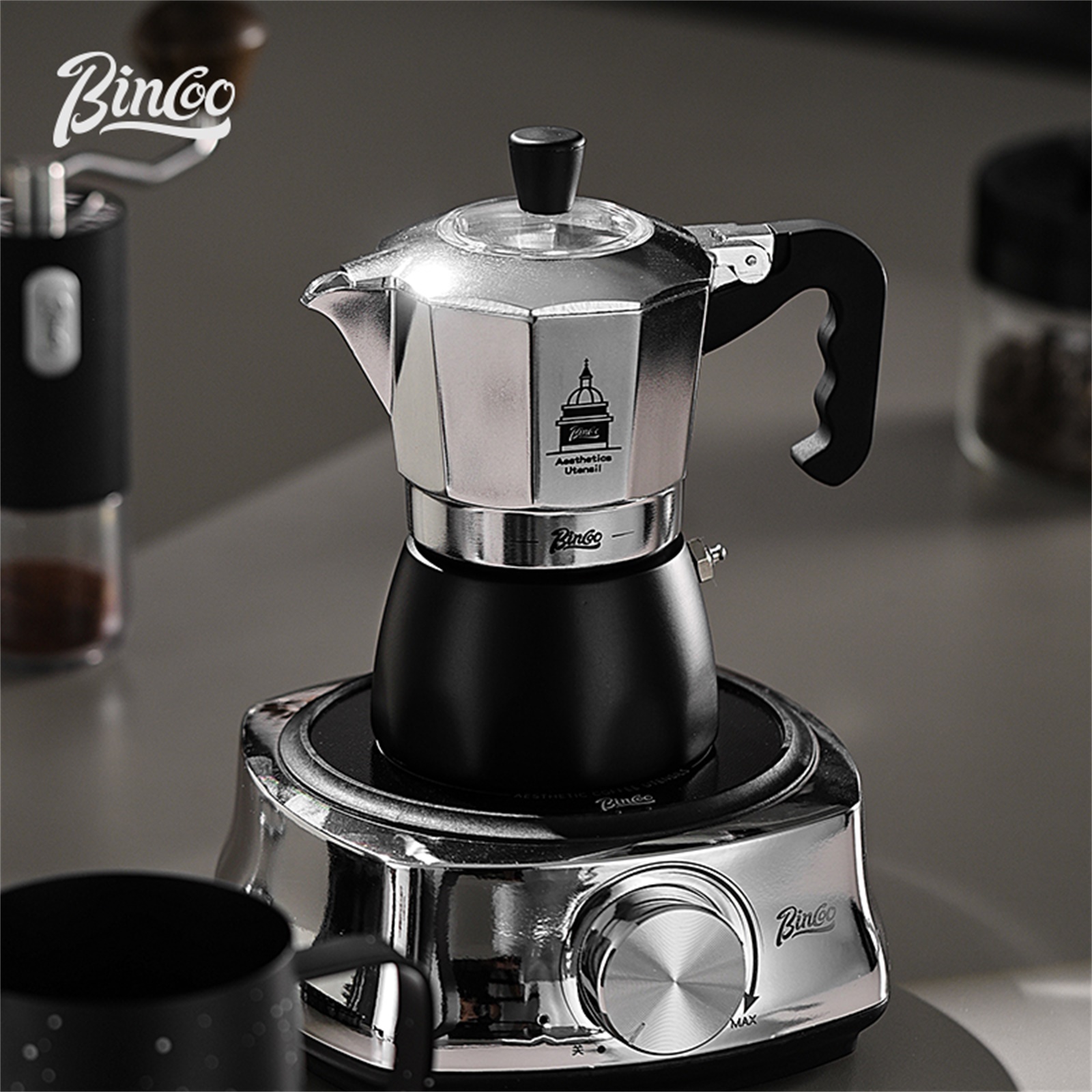 BINCOO Double Valve Moka Pot，E - Coffee Equipment Accessories review and price