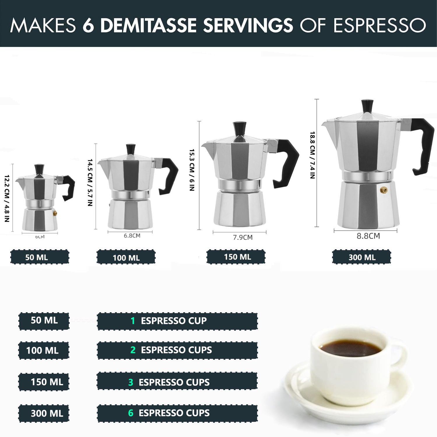 Classic Aluminum Moka Pot 50-3 - Coffee Equipment For Camping review and price